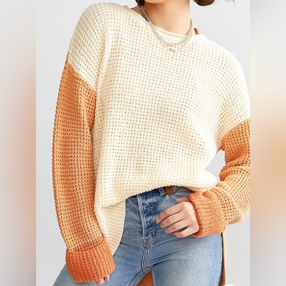 BKE open-weave 3-tone sweater
